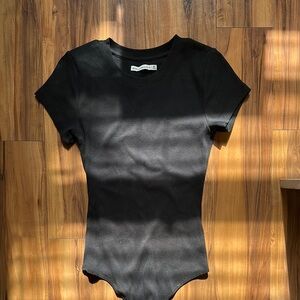 Black Short Sleeve Abercrombie Bodysuit